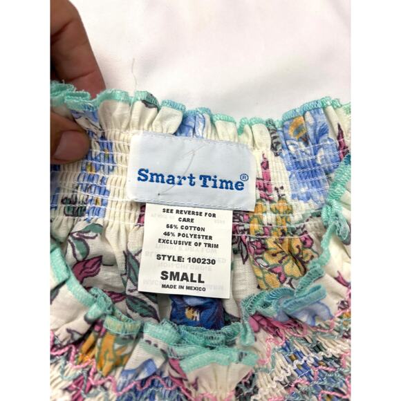 Vintage Floral House Dress Pockets Cottage GrandmaCore 1990s Small NEW - Picture 3 of 8